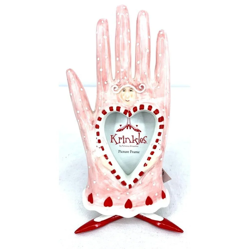 Dept 56 Patience Brewster Krinkles Picture Frame Lady Hand Hearts Valentine 8